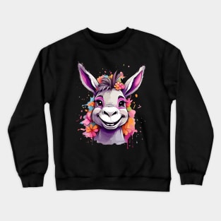 Cheerful Donkey Delight Crewneck Sweatshirt